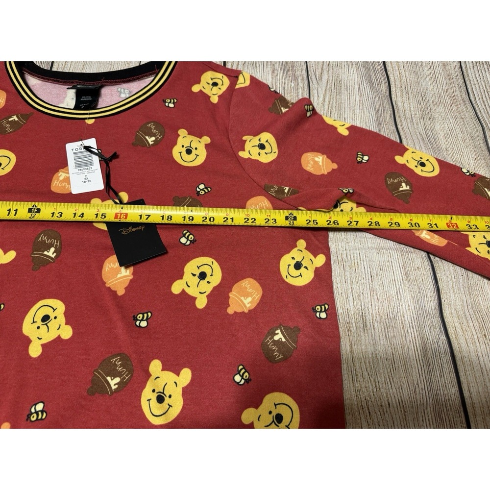 NEW Torrid Winnie the Pooh Cozy Fleece Varsity Pullover Sweatshirt Sz 2 NWT Tb31 - Picture 5 of 8